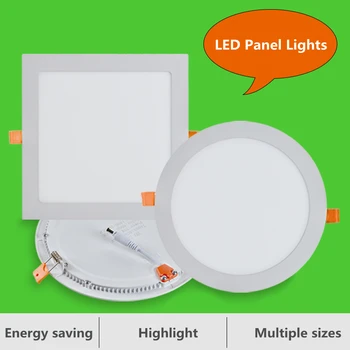 

30W LED Panel Light Round Square Ultra-thin Panel Light High Quality Surface Mounted Slim Ceiling Bracket Aluminum AC85-265V NEW