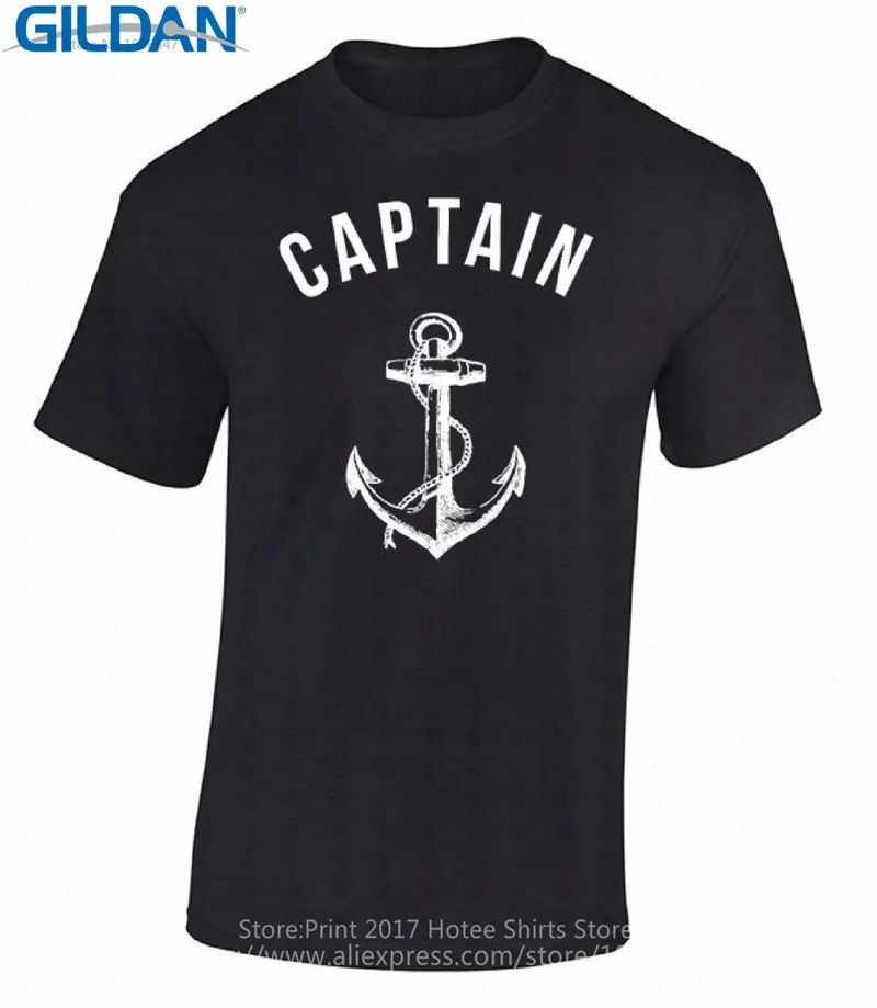 Cool Graphic T Shirts  Novelty Short O-Neck Mens Captain Nautical Sea Sailor Ship Marine Cool Tees