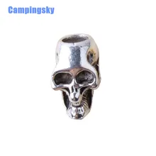 CAMPINGSKY брелок кольцо Пряжка строка paracord аксессуары Подвеска металлические бусины в виде черепа череп сплава из бисера для Paracord браслет