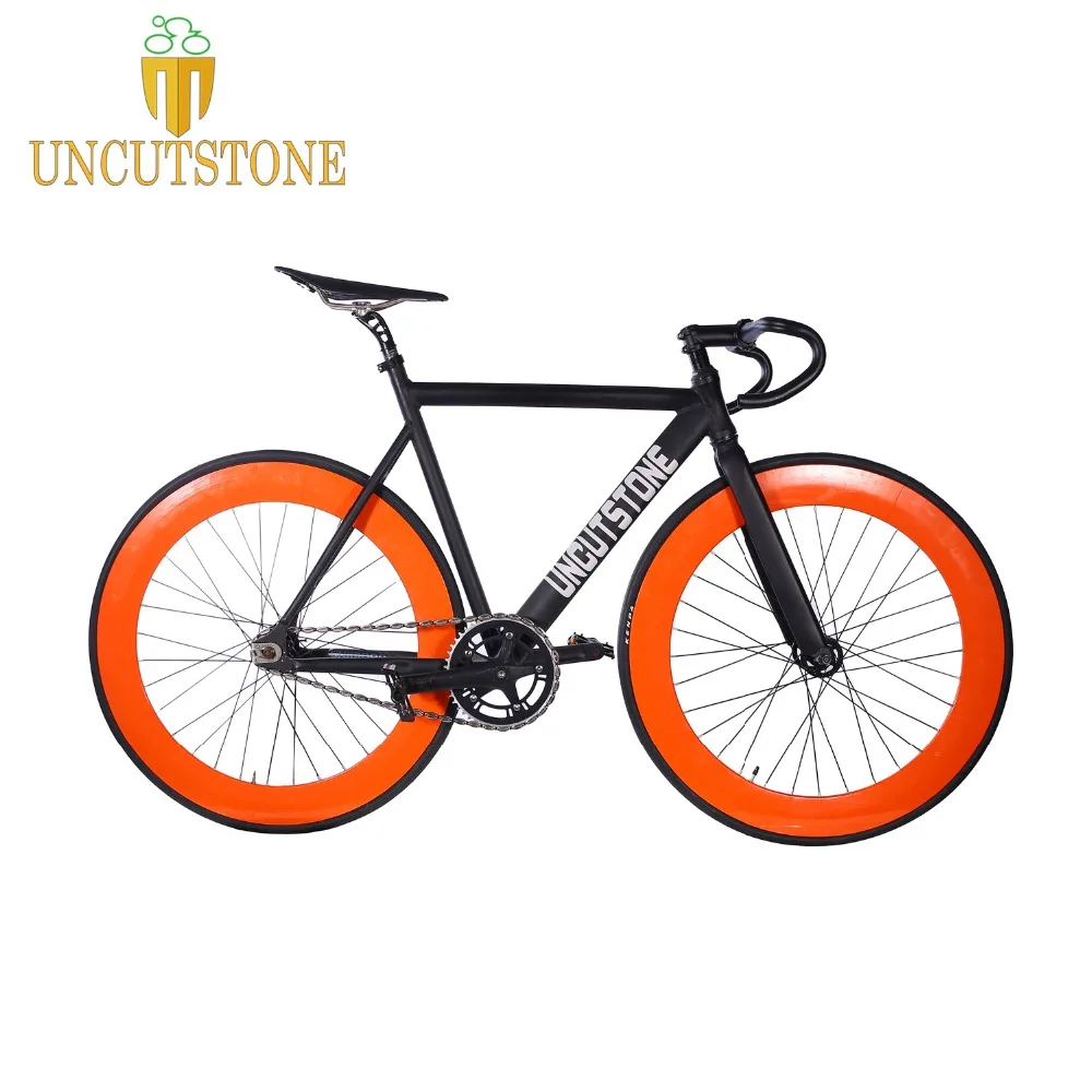 Top Fixed Gear bike   frame 53cm 55cm 58cm  Aluminum alloy Bike Track  Bicycle 70mm alloy  700C wheel Fixie bike 1