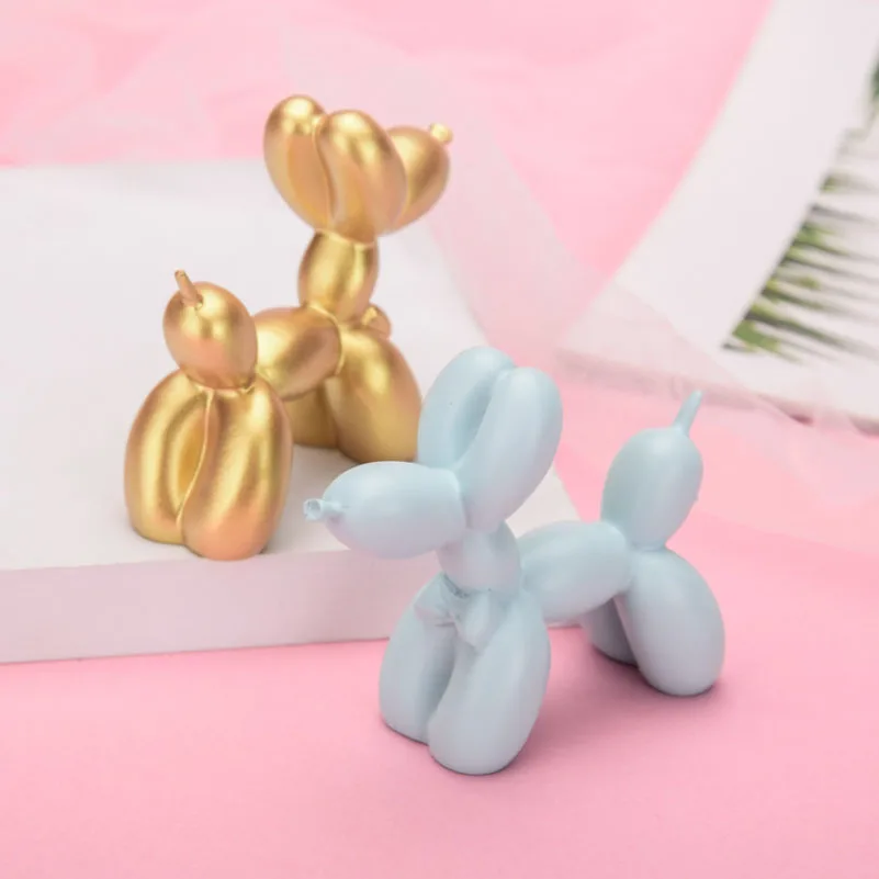 

Mini Bow-knot Balloon Dog Statue Decoration Cake Crafts Sculpture Gifts Fashion Cake baking Home Decorations Party Dessert