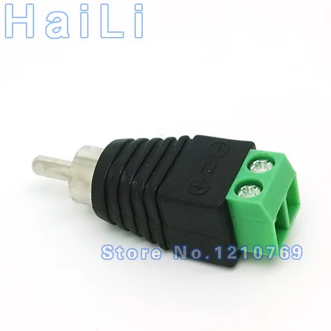 

10pcs CAT5 RCA male TV Video Balun Connector for CCTV Camera,Terminal block to AV adapter jack AV Screw Terminal Connector