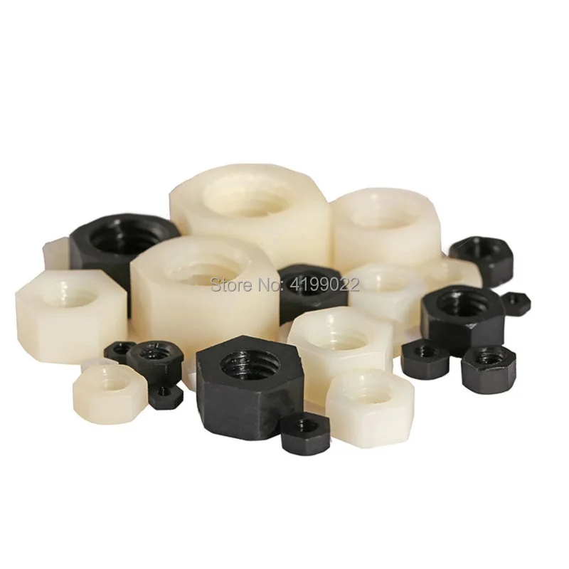 Nylon nut black or white -001