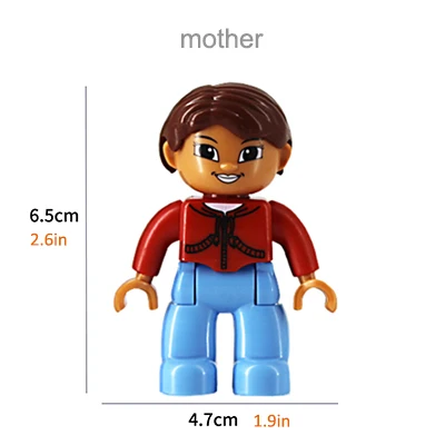 Строительные блоки персонажи серии family фигурки совместим с Duplo кирпичи Duplo совместимые фигурки пластиковые игрушки Детский подарок - Цвет: mother