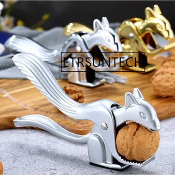 Cheap 50pcs Squirrel Shape Nutcracker Kitchen Tool Multi-Function Nut Cracker Sheller Walnut Cracker Plier Metal Opener Tool