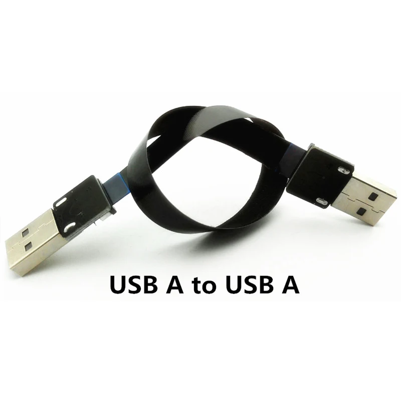 5 см-100 см ультра тонкий USB кабель для передачи данных 3,0 версия Тип A от мужчины к мужчине тип A прямой FFC плоский кабель