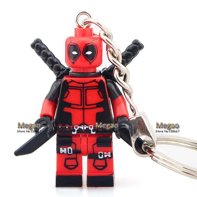 

K PG067 Armed Deadpool Keychain Custom-made Ring DIY Single Sale Building Block Best Children Toy