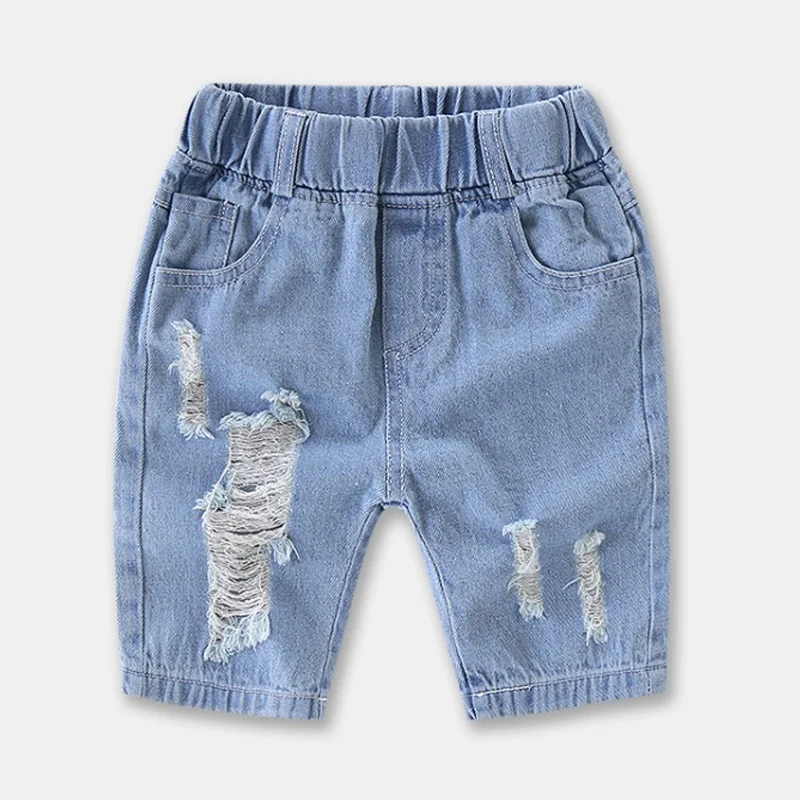 DZIECKO Children's Short Jeans Hole Jeans For Boys 2018 New Summer Kids ...