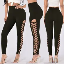 Модные женские леггинсы, однотонные черные леггинсы для фитнеса, женские облегающие длинные брюки, женские эластичные леггинсы с высокой талией