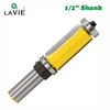 LAVIE 1pc 12mm 1/2 Shank Top & Bottom Bearing Flush Trim Pattern Router Bit Milling Cutter For Wood Woodworking Cutters 03010 ► Photo 3/3