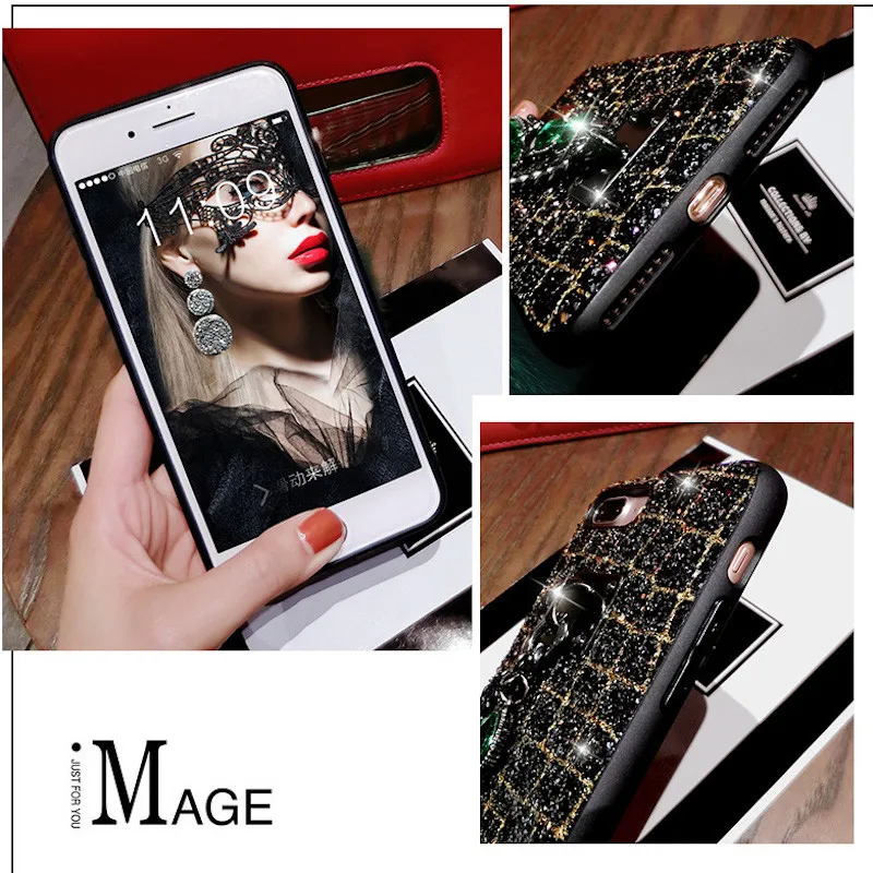 Diamond-chain-bracelet-fox-furry-pompom-phone-case-For-Samsung-galaxy-G530-j2-j5-j7-j4 (5)