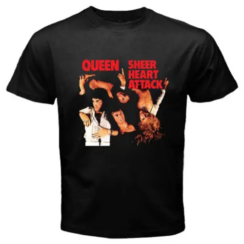 

New QUEEN Sheer Heart Attack Rock Band Legend Men's Black T-Shirt Size M to 3XL Men Women Unisex Fashion tshirt Free Shipping