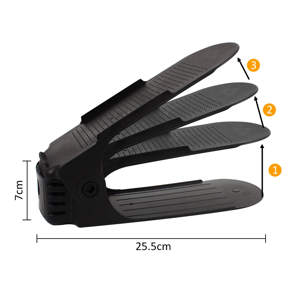 

Shoe Rack 6Pcs Easy Adjustable Easy Storage Adjustable Plastic Shoes Rack Holder Organizer Space Saver Fix All Shoes