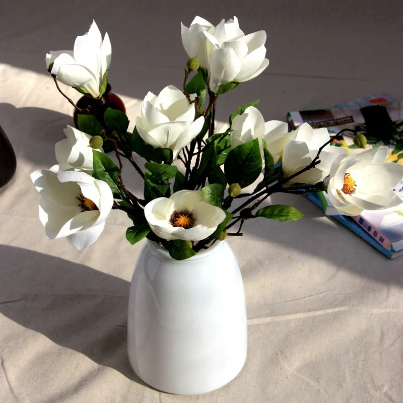 

Christmas Hand tied yulan flowers 3 color European top-grade wedding simulation flowers artificial flowers simulation plants
