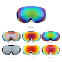 Очки для лыжного спорта двухслойные анти-УФ противотуманная маска очки скейт мужчины женщины сноуборд ветростойкая снег слепота#187