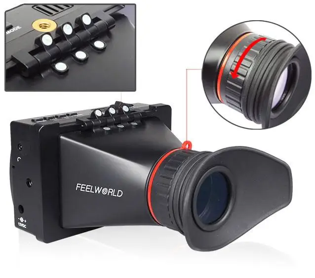 Feelworld S350 3,5 дюймов EVF 3G-SDI HDMI Электронный видоискатель 3," Камера Внешний Видоискатель ЖК-видоискатель