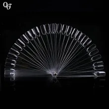 Новые 50 наконечников/набор транспонр цвет вентилятор доска Типсы для дизайна ногтей Дисплей Практика УФ гель/Лак/Стразы/Блеск средство для ...(China)