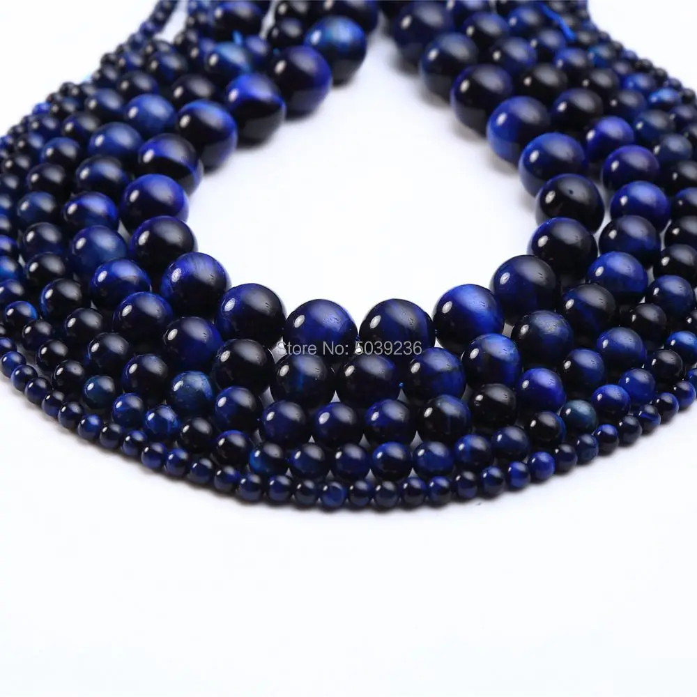 

Wholesale Blue Lapis Lazuli Tiger Eye Agates Beads Natural Stone Loose Beads for Needlework Jewelry Making 4-12mm DIY Bracelet
