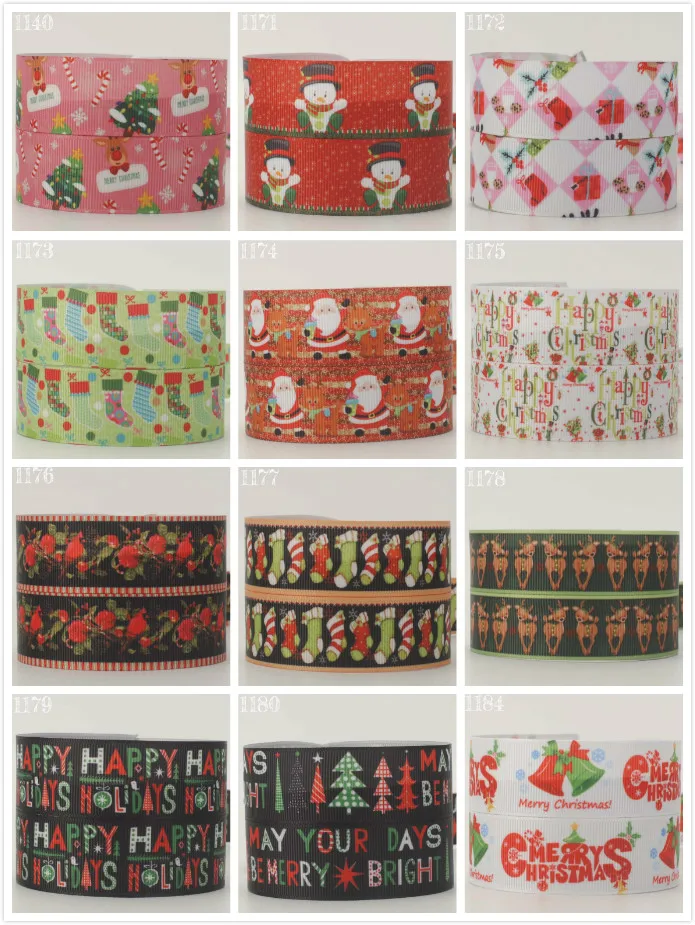 

10yards - different size -CHRISTMAS ribbon -Christmas tree/Santa Claus/Snow/Snowman,green grosgrain ribbon/satin ribbon