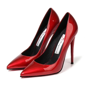 

Red Bottom Shoes Sapphire blue Women Pumps OL Party Wedding Night Club Sexy Lady Dress Gown Heels Bright Shallow Woman Stilettos