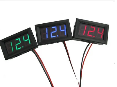 10pcs 2 Wire 4.5-30V / 3 0.36&quot LED Digital Voltmeter Voltage Meter Car Motorcycle Volt Tester | Электронные компоненты и