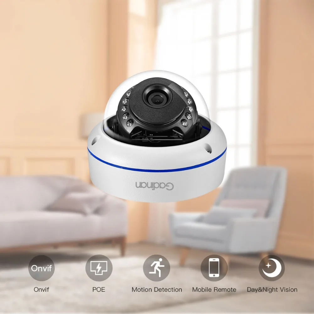 Gadinan аудио H.265 IP камера 3.0MP 1080P SONY IMX307 2 8 мм широкоугольный антивандальный 48 В POE Onvif