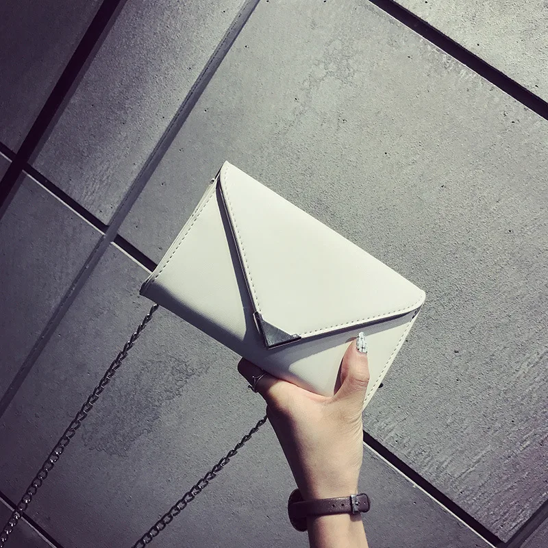 

Women Bags 2018 Spring New Mini Package Envelope Bag Retro Simple Chain Oblique Handbags Round Packages