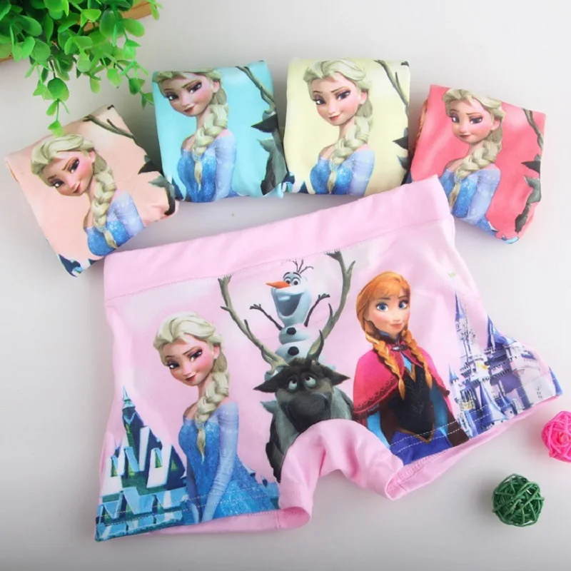 5pcs/Lot Children Girls Anna Elsa Princess Panties Kids Fashion Character Boxer Brief Infant