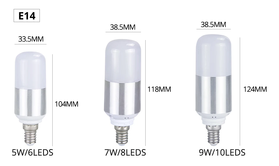 5 Вт 7 Вт 9 Вт Светодиодный светильник ампулы E14 E27 85-265 V светодиодный Кукуруза лампы светодиод свет без мерцания 6 8 10 светодиодный s SMD 2835 Чип
