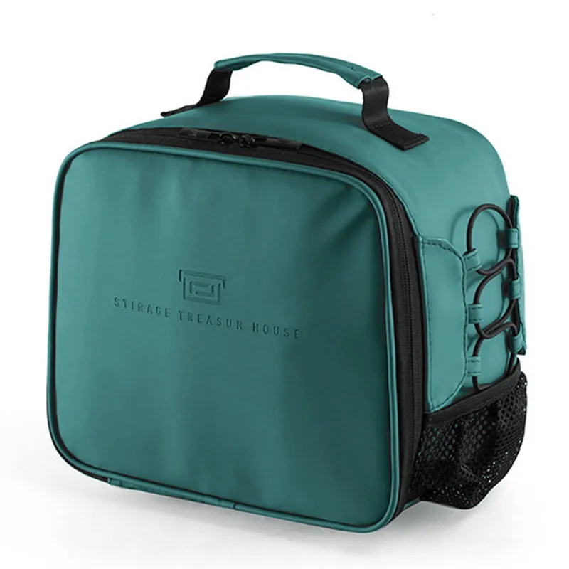 

Women Portable Insulation Cooler Bag PU leather Thermal Lunch Tote Box For Kids Travel Picnic Food Storage Container 2018 new