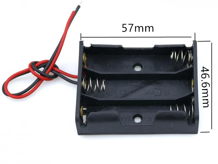 1 шт. 1,5 V AA Батарея держатель Чехол Коробка переключатель 1/2/3/4/5/6 слот красные, черные проволочные выводы