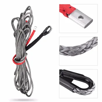 

Oversea DE 27m * 10mm Synthetic Winch Rope Line Cable with Protective Sleeve 20500 lbs for ATV Tuck