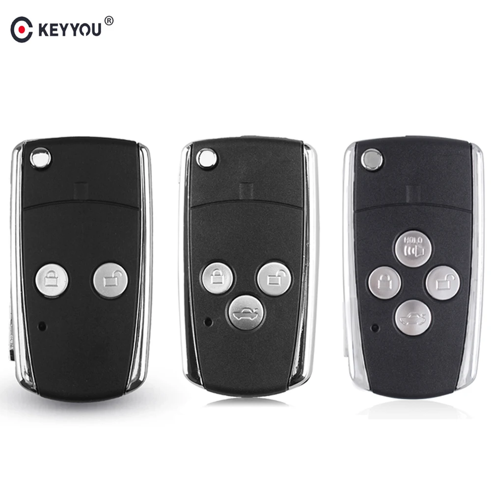 

KEYYOU 2/3/4 Button Modified Flip Remote Car Key Shell Fob Case For for Toyota Camry Corolla Reiz RAV4 Crown Toy43 Blade