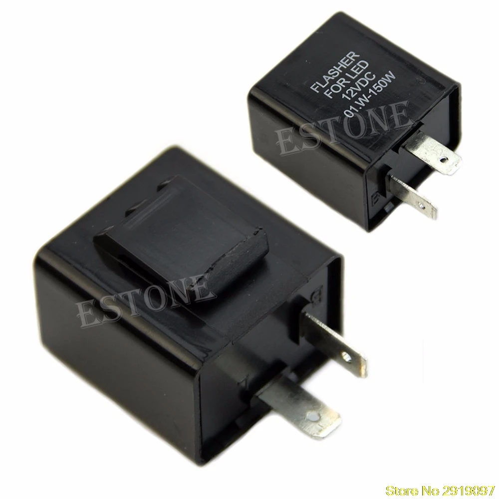 

Turn Signal Flasher Blinker Relay 12V 2 Pin Motorcycle LED Indicator Light