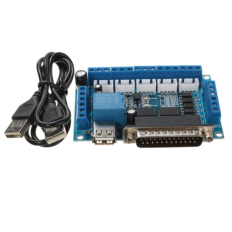 

5 axis CNC Breakout Board with Optical Coupler For Stepper Motor Driver MACH3 Best Price