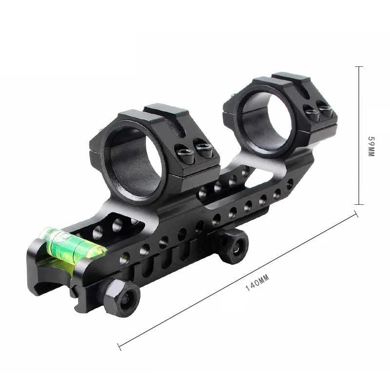 Двойной кольцо крепления оптического прицела Тактический консольные Уивер оптика 1 "до 30 мм прицел крепление + дух w/пузырьковый уровень для