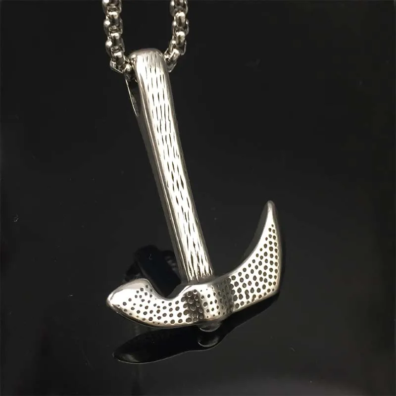 Buy Rock Punk Men Necklace Vintage Titanium Steel Ax