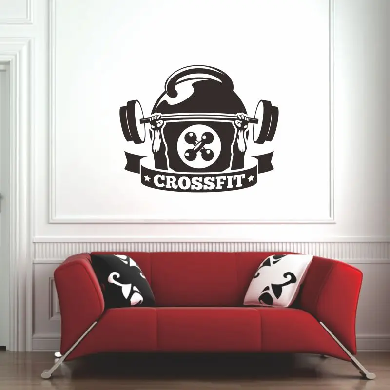 Dctal GYM wall sticker  Logo Name GYM Decal Posters Vinyl Wall Decals Pegatina Quadro Parede Decor Mural GYM Sticker a44