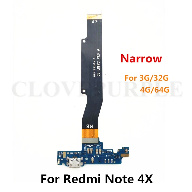 5 шт. для Xiaomi Redmi Note 4X (узкий) USB-зарядка зарядная плата и материнская подключение