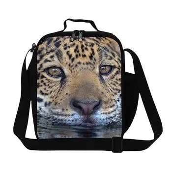

2016 Animal Lunch Bag For Men Thermal Insulated Food Bag For Kids Cool Tiger Head Printing Picnic Lunch Box Student Foods Bags