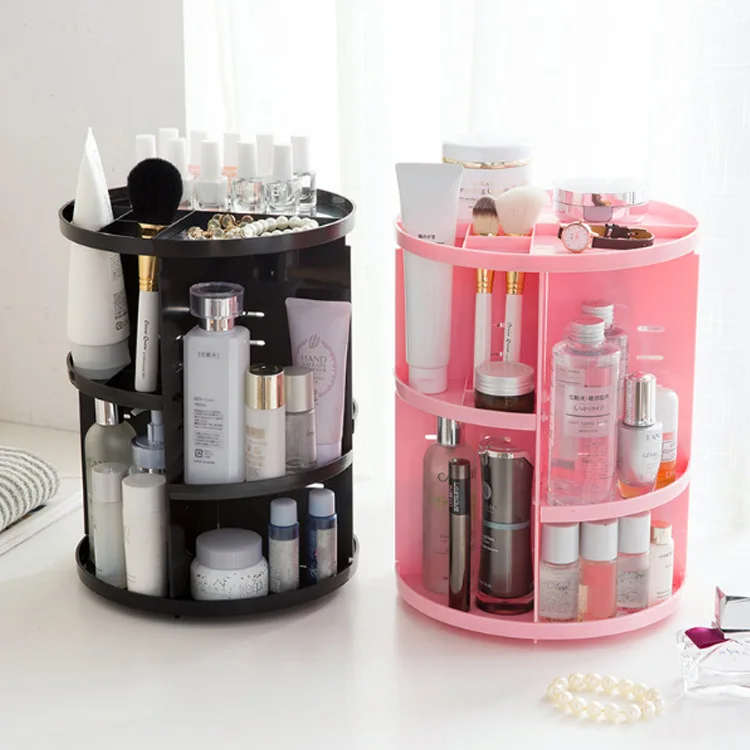 Plastic Cosmetics Makeup Organizer Accessories Kitchen Bathroom Storage