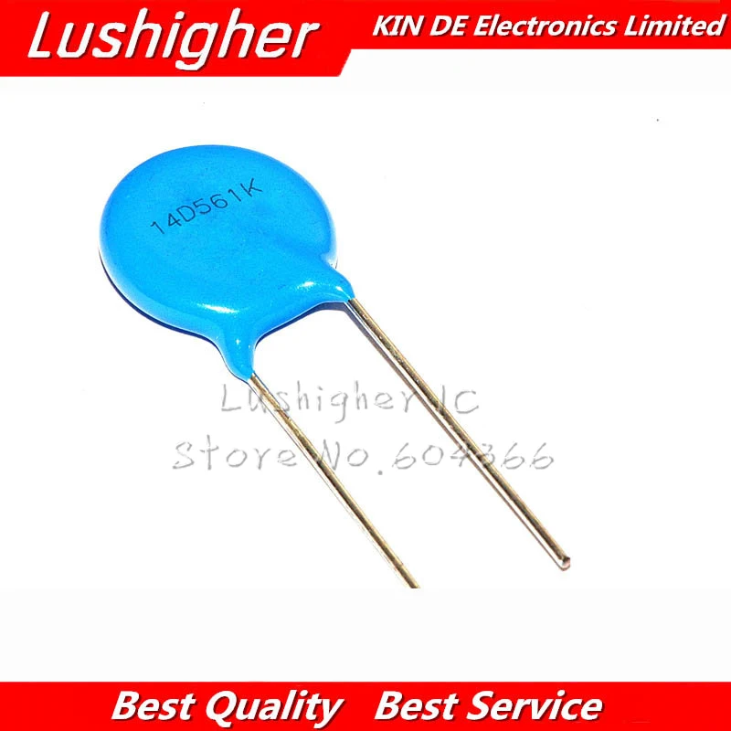 10pcs Varistor 14d561k 560v 561k Piezoresistor 14d561 Resistors