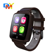 2016 mode smartwatch u11c lederband smart watch unterstützung micro sim-karte bluetooth konnektivität für apple android telefon