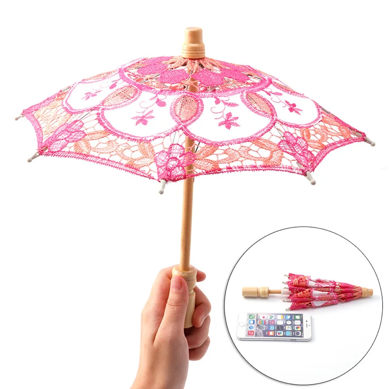 Зонтик с вышивкой и кружевом для свадебной вечеринки, горячая Распродажа, украшение, подарок на Хэллоуин или Рождество