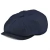 BOTVELA-casquette de garçon en laine Tweed pour hommes et femmes, chapeau Gatsby rétro, casquette de conducteur, noir, marron, vert, bleu marine 005 ► Photo 1/6