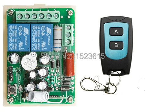 

AC220V 2CH 10A RF Wireless Remote Control Switch System teleswitch transmitter & receiver relay Receiver Smart Home Switch