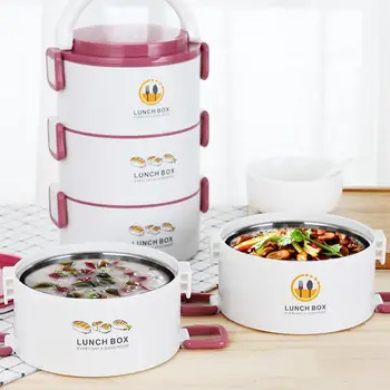 

Multi-layer Thermal Lunch Box Stainless Steel Leak Proof Food Storage Container