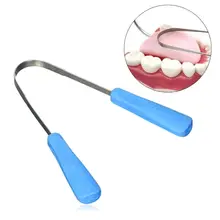 Язык из нержавеющей стали скребок ABS Ручка Очиститель свежего дыхания Чистка с покрытием язык зубная щетка гигиена полости рта инструменты