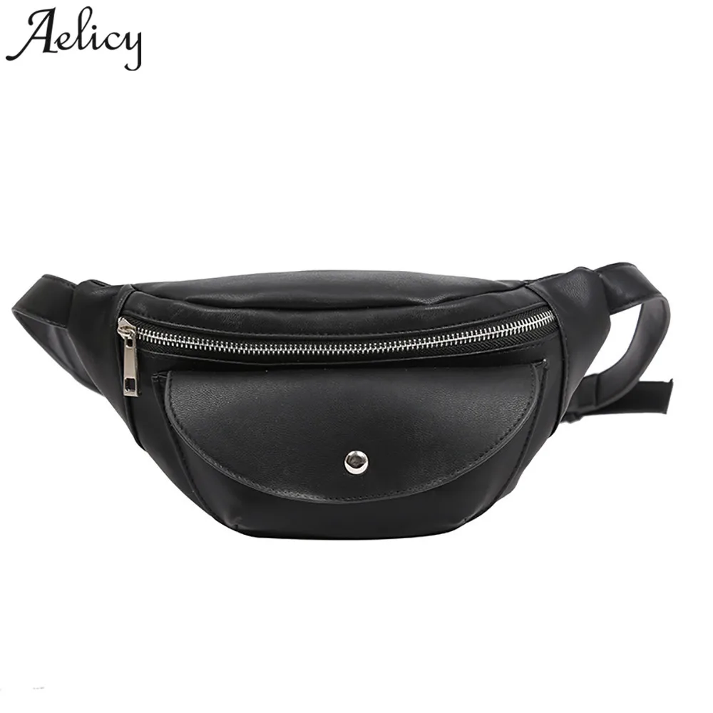 

Aelicy women chest bag Leather Small Simple Pocket Bag Versatile ladies Messenger Bag Unisex Waist Bag monederos para mujer hot