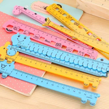 

Coloffice Cute Candy Color Animals Cartoon Ruler 15cm Student Stationery Scale Straight Ruler Kawaii Office School Supplies